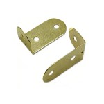 Close up of Gold Round Corner Guard with semi-circle design.