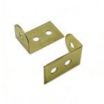 Close up of Gold Square Corner Guard for picture frames.