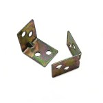 Close up of colorful Zinc-Plated Corner Bracket.