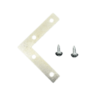 Silver Four-Hole Large L-Bracket 50mm with Screws L38 – 0.6mm