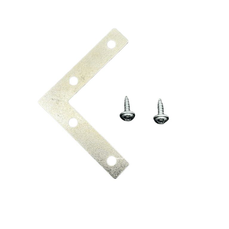 L38-Silver Four-Hole Large L-Bracket Corner Brace 50mm with Screws