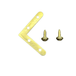 Gold Round-Corner Small L-Bracket 34mm with Screws L46 – 0.4mm