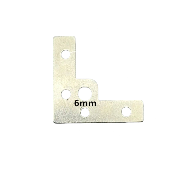 L47-Silver Round-Hole Small L-Bracket Corner Brace 40mm Multi-Hole