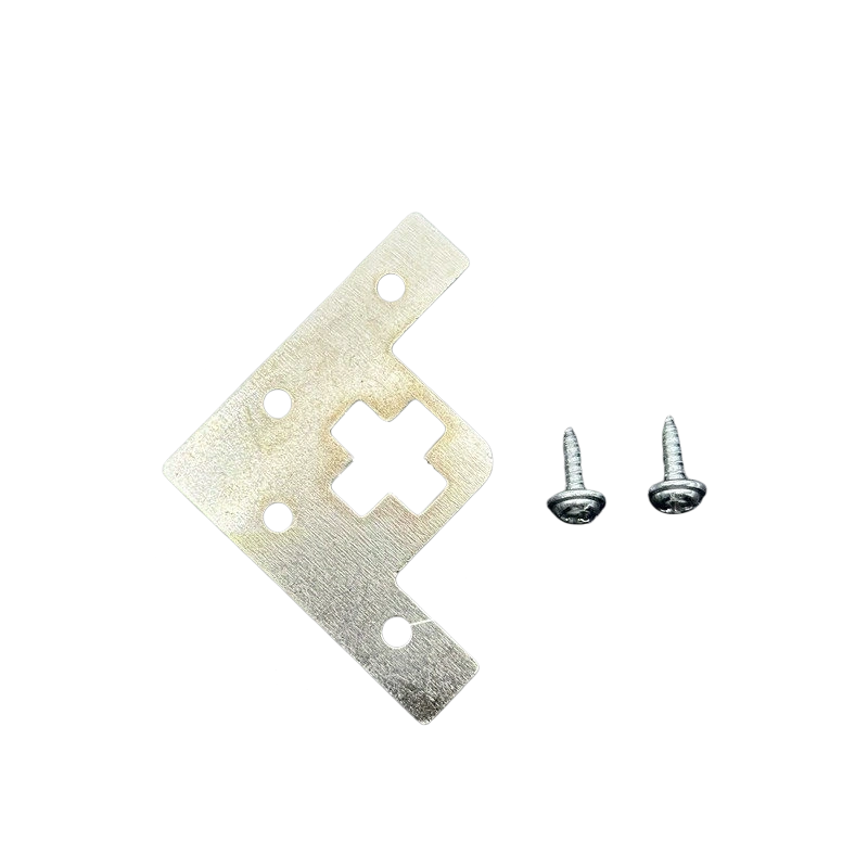 L50-Silver Cross-Slot L-Bracket Corner Brace 45mm with Screws