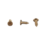 Gold Flat Head Self-Tapping Screw 3x10mm gold-plated countersunk for medium-thickness gold frame moulding