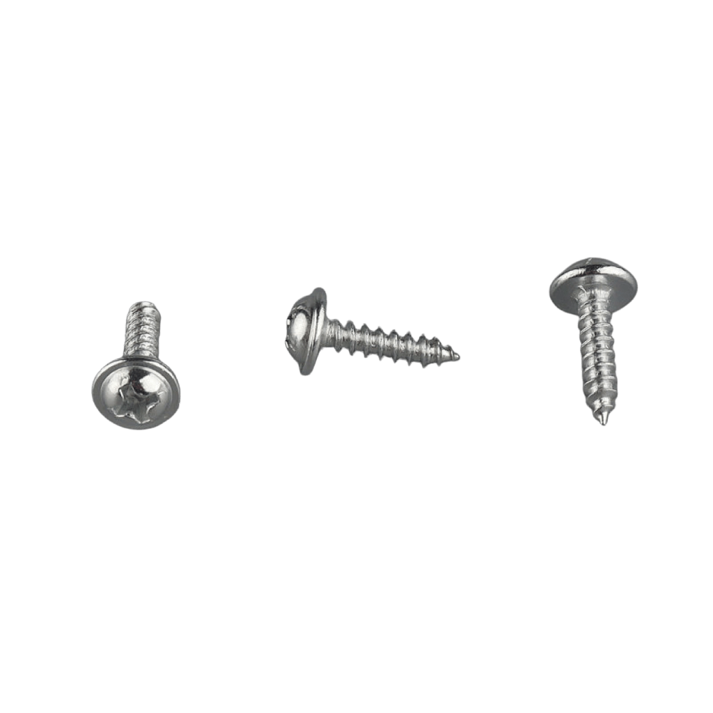 V08-Silver 3×12mm Washer Head Self-Tapping Screw