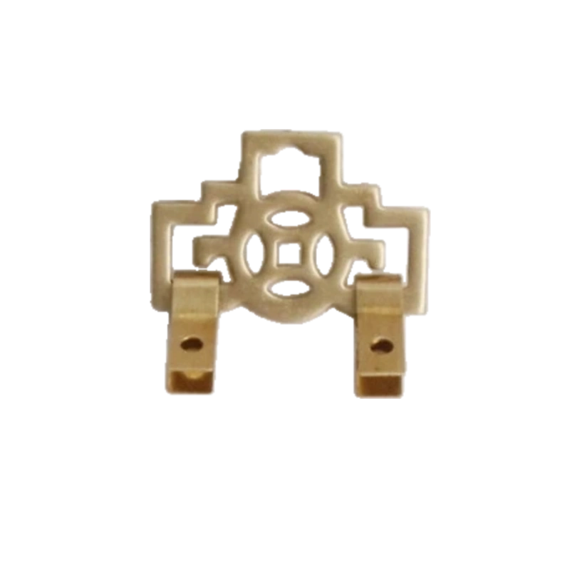 X01-Chinese Coin Pattern Brass Picture Hanging Hook