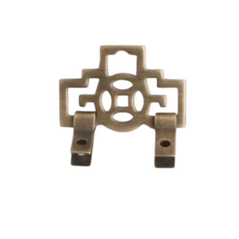 X02-Chinese Coin Pattern Antique Bronze Picture Hanging Hook