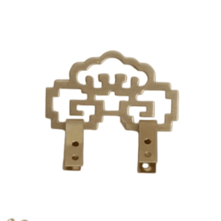 X03-Chinese Cloud Lattice Brass Picture Hanging Hook Small