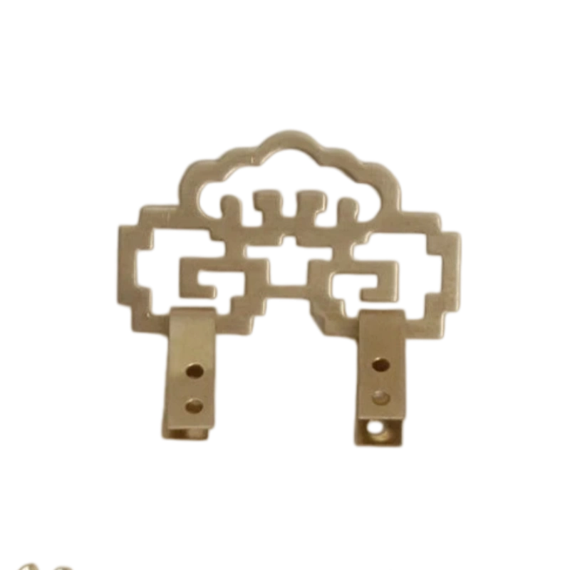 X03-Chinese Cloud Lattice Brass Picture Hanging Hook Small