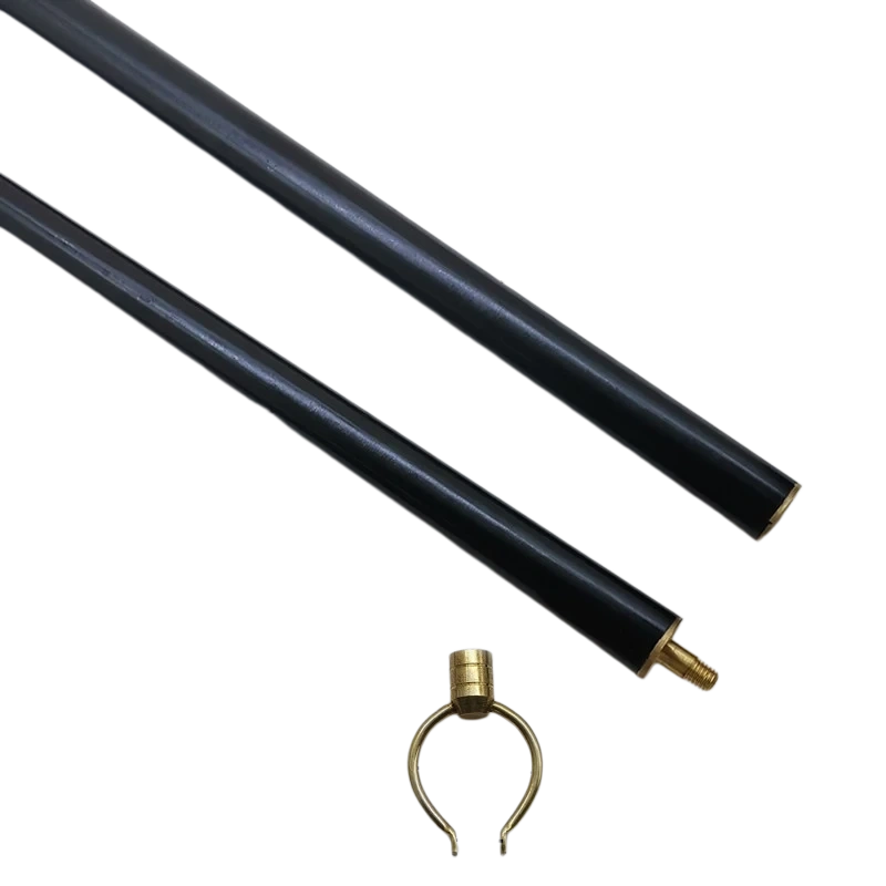 Z02-Black Solid Wood Picture Hanging Rod 1.5m Standard