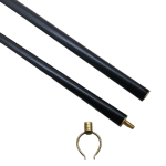 Black Solid Wood Picture Hanging Rod Premium Grade 1.5m two-section precision brass fork head for upscale gallery