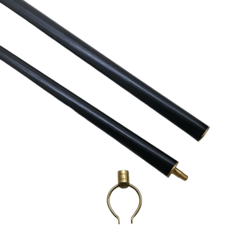 Z03-Black Solid Wood Picture Hanging Rod 1.5m Premium Grade