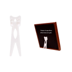 White Small Tailcoat Frame Stand Bracket R03 – 110 mm white ABS easel for 15–18 cm frames