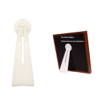 White Small Rotating Picture Frame Stand R23 – 128 mm white ABS 360° swivel bracket for 15–18 cm frames