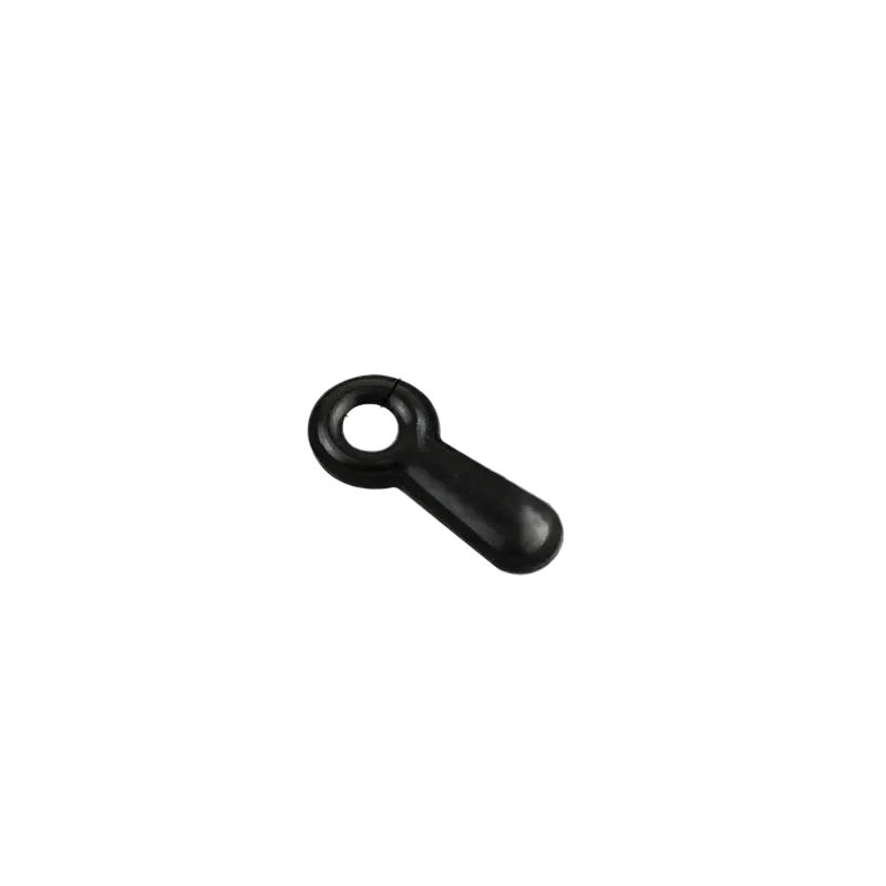 U14-Small Embossed Turn Button Clip (Black)