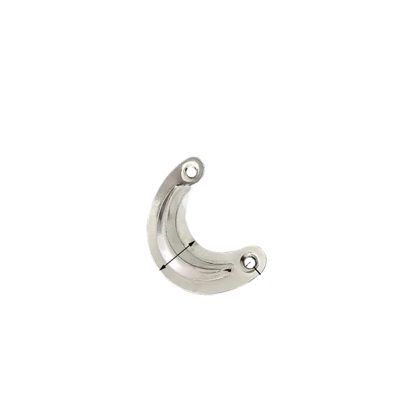 U20-Moon Shape Silver Turn Button Clip