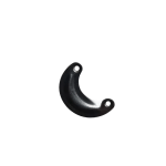 Moon Shape Black Turn Button Clip 34mm crescent 2-hole 0.4mm steel U21