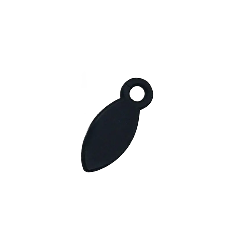 U26-Large Plastic Melon-Seed Turn Button Clip (Black)