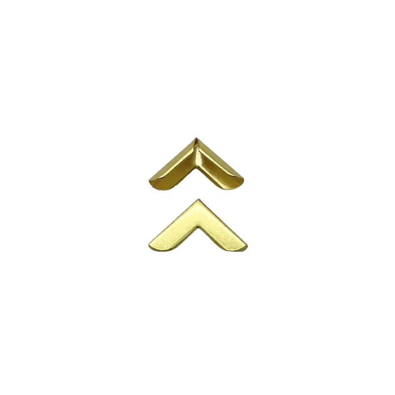 Q12-1003# Yellow Gold Thick Sheet Corner Protector 20x6mm