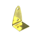 Gold Medium Flat L-Bracket 54 mm tall variant 2 29 mm arm 34 mm base 4 mm holes flat gold-tone