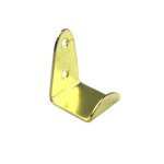 Gold Small Hook L-Bracket 40 mm variant 2 27 mm arm 27 mm base retaining lip 4 mm holes gold