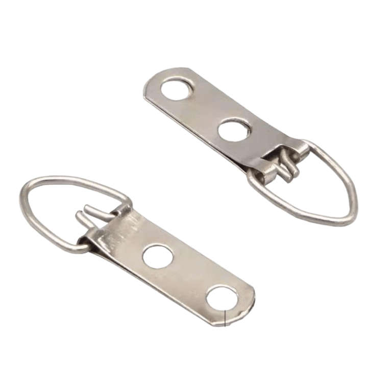K03-Silver Two-Hole D-Ring Picture Frame Hanger Heavy Duty
