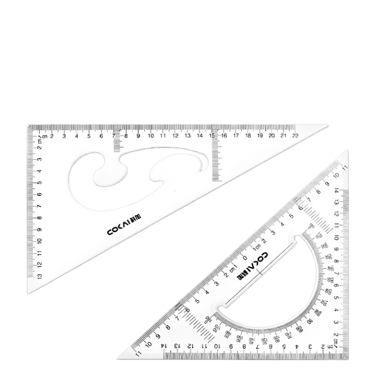 D57-COCAI 25cm Triangle Ruler Set 30 45 Degree