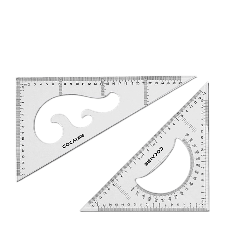 D58-COCAI 30cm Triangle Ruler Set Professional