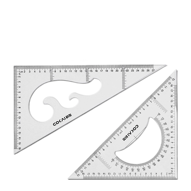 D58-COCAI 30cm Triangle Ruler Set Professional