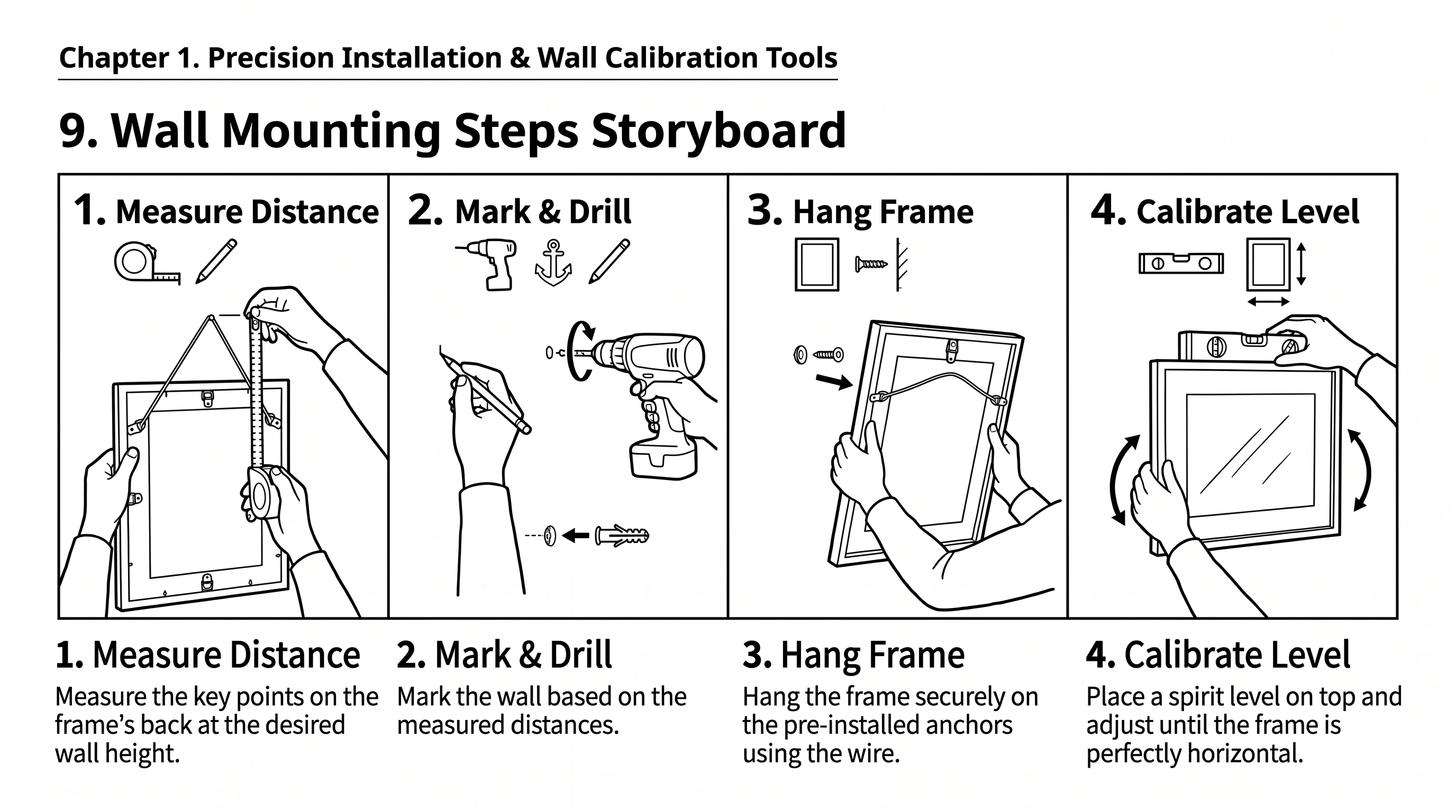 Wall installation steps